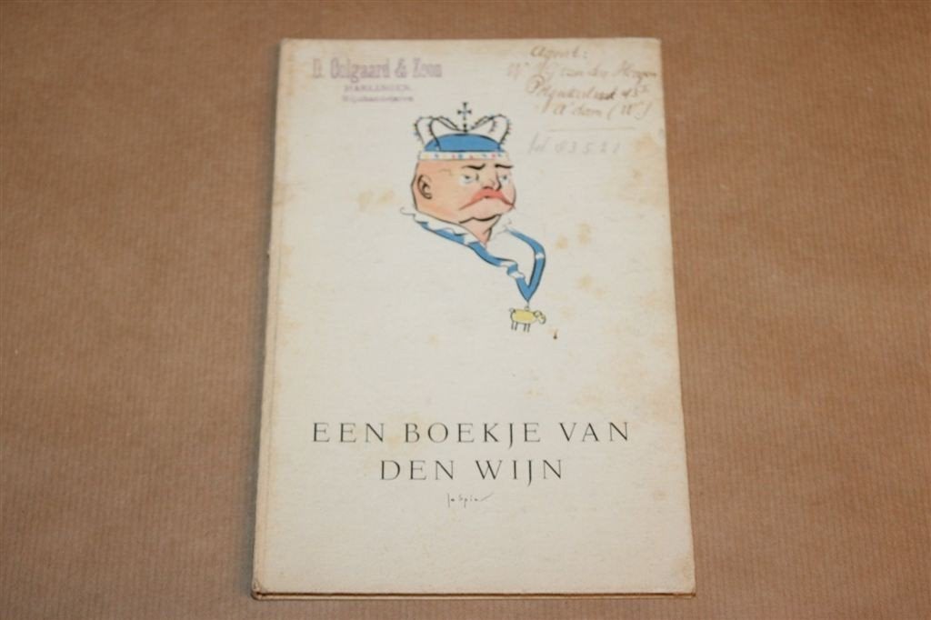 Een Boekje van den Wijn — Werumeus Buning, Jo Spier 1936, Gebruikt, -, -, Overige typen