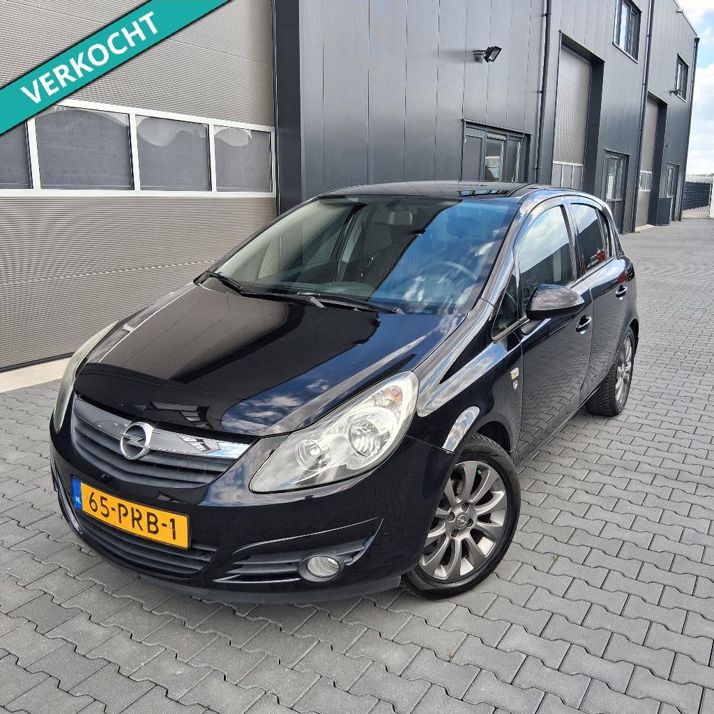 Opel Corsa 1.2 16V '111 edition' 2011 CRUISE/AIRCO/ZWART, Auto's, Voorwielaandrijving, Euro 5, Stof, Zwart