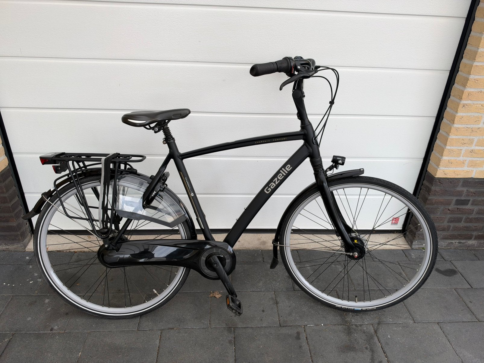 Gazelle Chamonix C8 Herenfiets Z.G.A.N., Fietsen en Brommers, Ophalen, Versnellingen, Zo goed als nieuw, 57 tot 61 cm