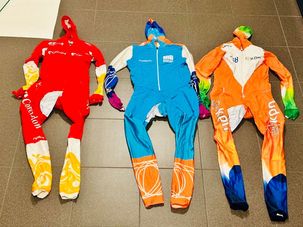 Schaatskleding schaatspak snelpak speedsuit maat S-M, Ophalen of Verzenden, Gebruikt