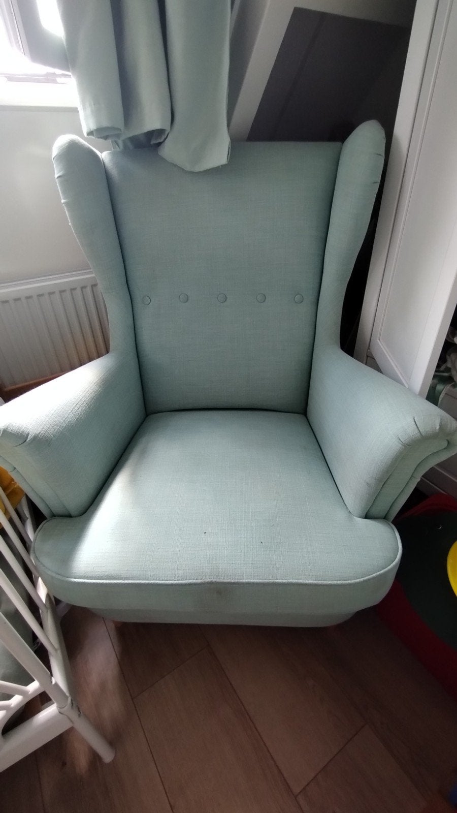 ikea oorfauteuil Strandmon lichtgroen, Huis en Inrichting, Ophalen, Gebruikt, 75 tot 100 cm