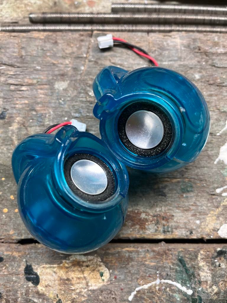 Oude iMac G3 interne speakers (blauw), Ophalen of Verzenden, Gebruikt, Overige typen, Overige merken
