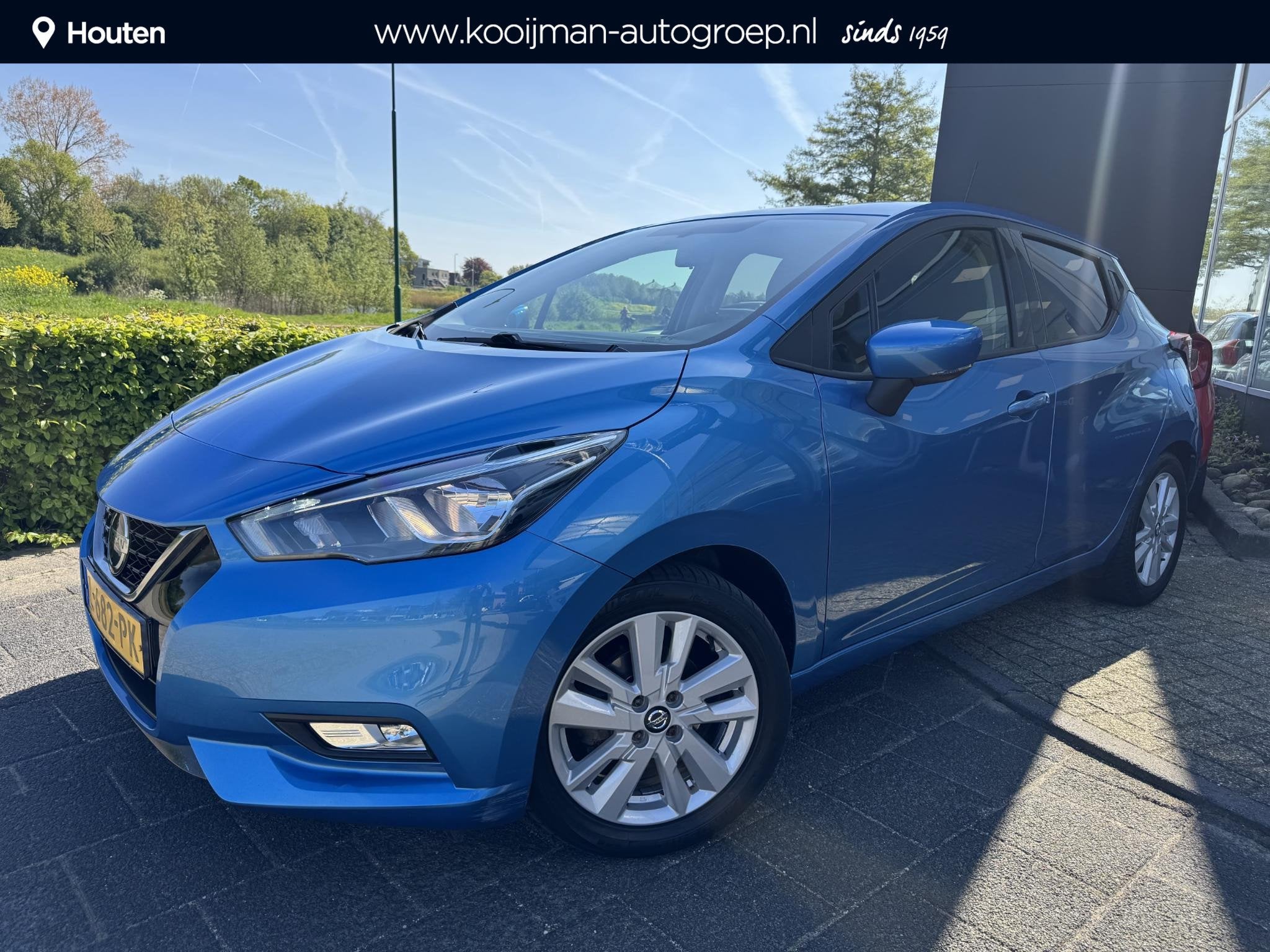 Nissan Micra 1.0 IG-T Acenta Automaat, Stoelverwarming, Lich, Gebruikt, Euro 6, Blauw, 1055 kg