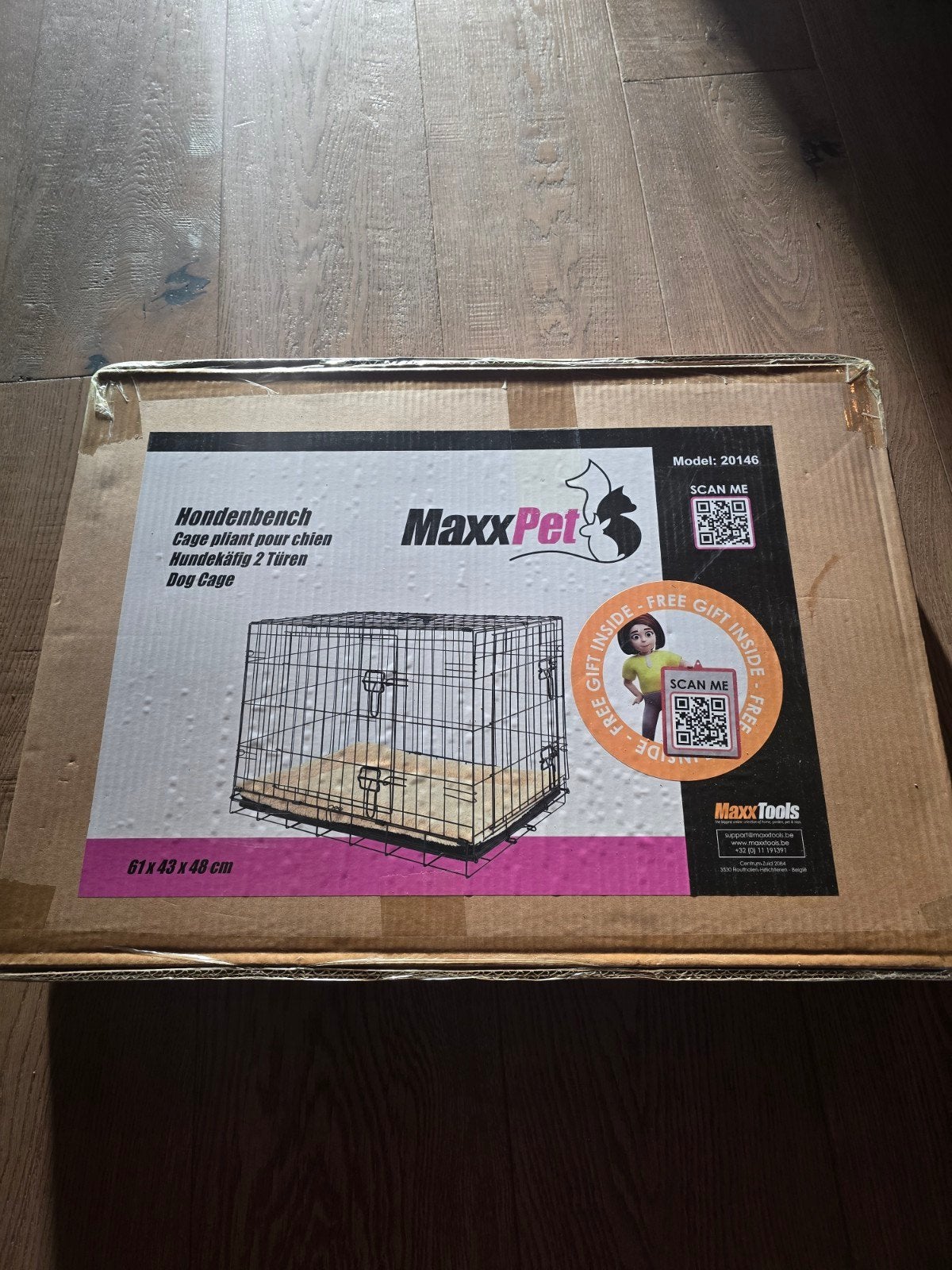 Maxxpet hondenbench 61x43x48, Ophalen of Verzenden, Nieuw