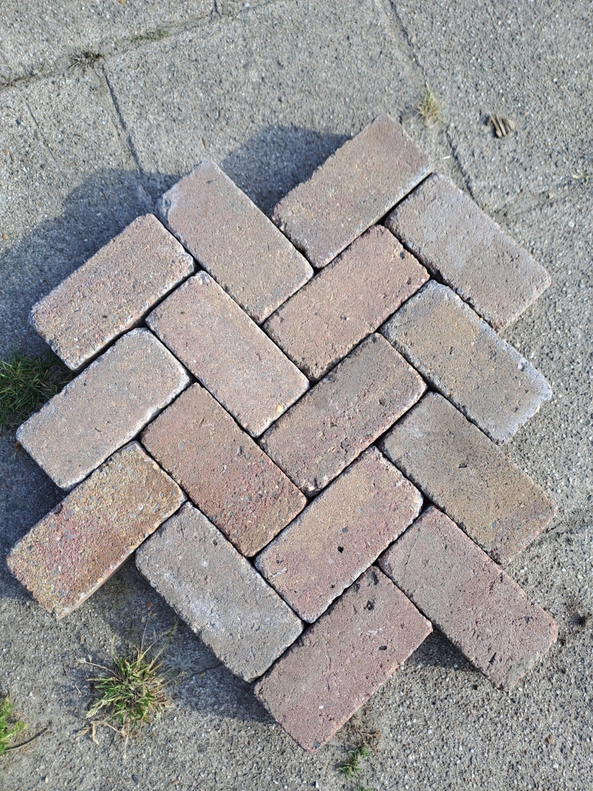 2 partijen IJseltjes, 5x15x7 cm, totaal 50m², Ophalen, Gebruikt, Klinkers, 10 m² of meer