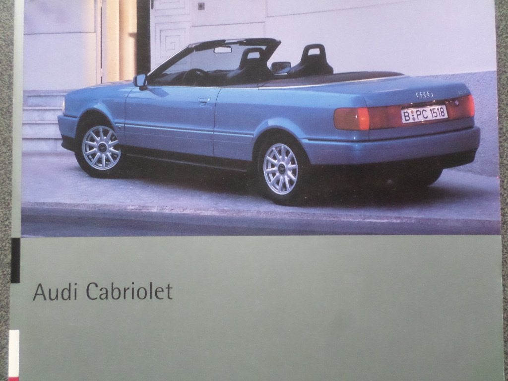 Audi Cabriolet 1994 Brochure, Ophalen of Verzenden, Zo goed als nieuw, Audi