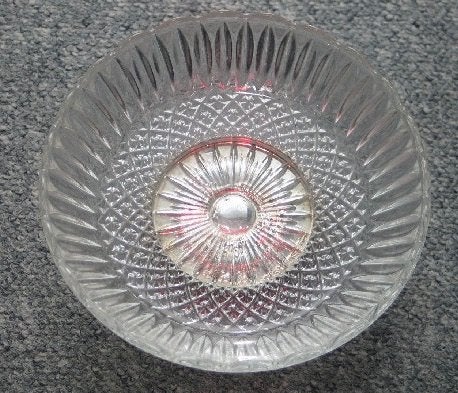 Glazen schaal op voet - Vintage design, Gebruikt, Overige merken, Vintage, Ophalen of Verzenden
