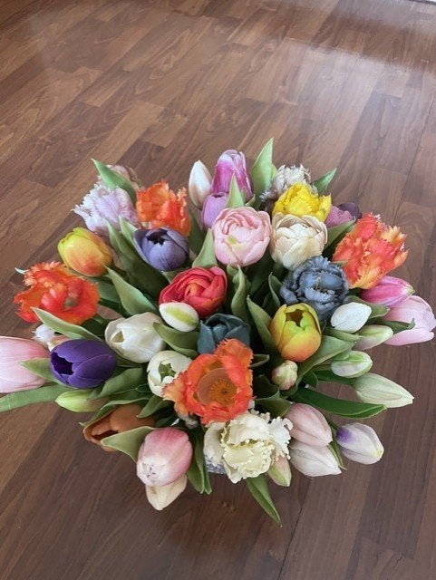 kunst tulpen real touch 50 stuks, Ophalen of Verzenden, Zo goed als nieuw