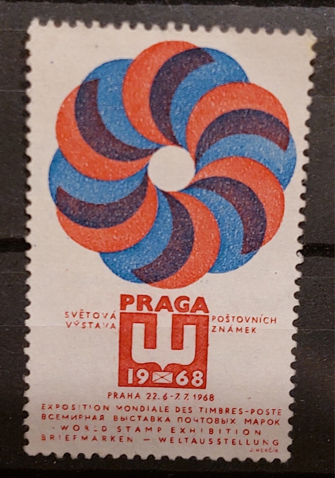 Tsjecho-Slowakije Cinderella Wereldtentoonstelling 1968, Ophalen of Verzenden, Overige landen, Postfris