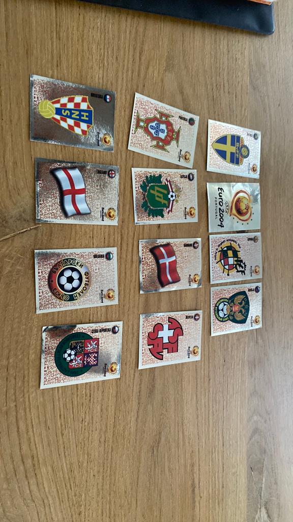 12 x Panini 2004, Ophalen of Verzenden, Zo goed als nieuw, Buitenlandse clubs, Poster, Plaatje of Sticker
