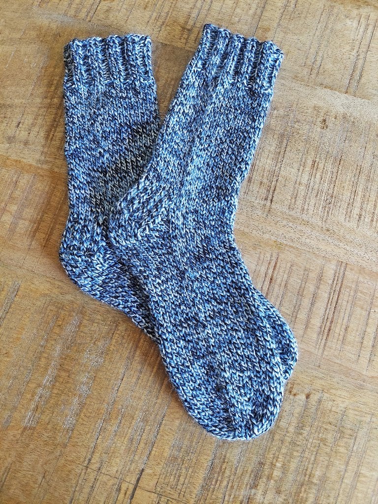 Handgebreide sokken in Noorse stijl, maat 39-40, Sokken en Kniesokken, Blauw, Nieuw, Ophalen of Verzenden