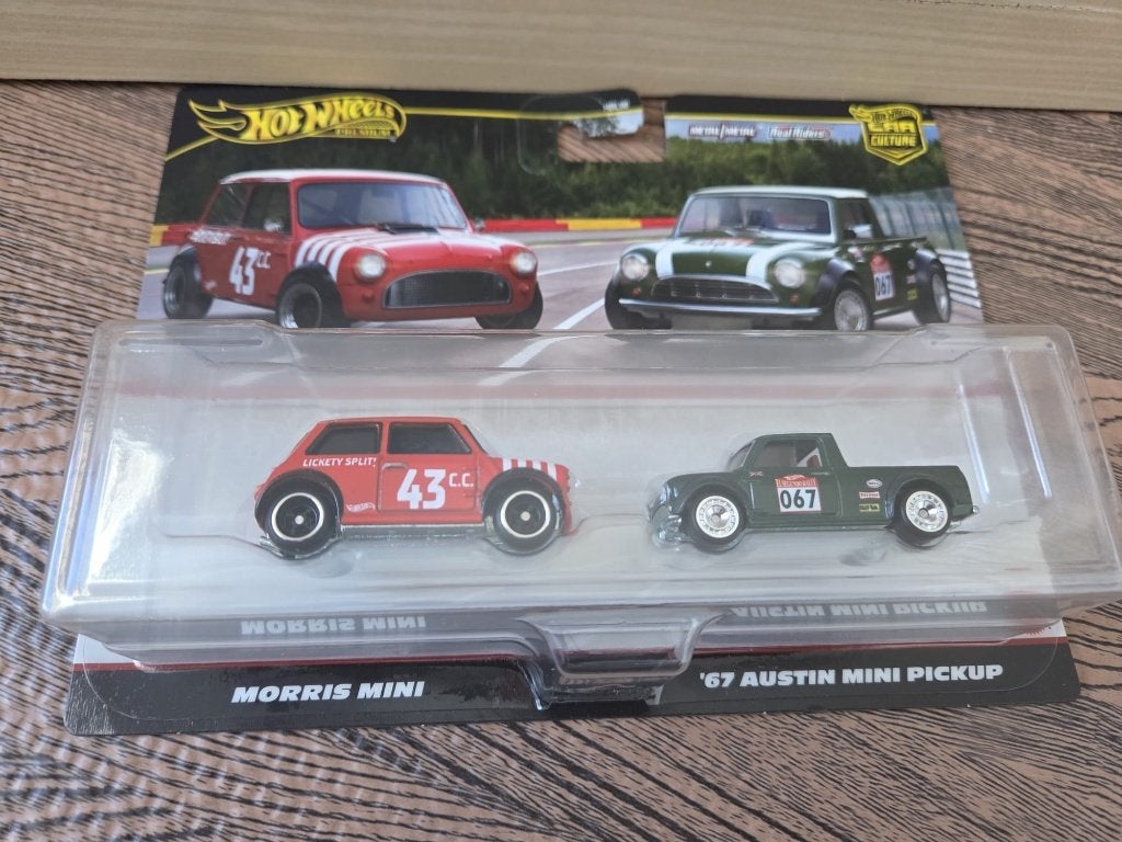 2 Pack Hot Wheels Car Culture Morris Mini & Austin Mini, Mattel Europa B.V., Gondel 1 , 1186MJ Amstelveen, Nederland, Nieuw, Ophalen of Verzenden