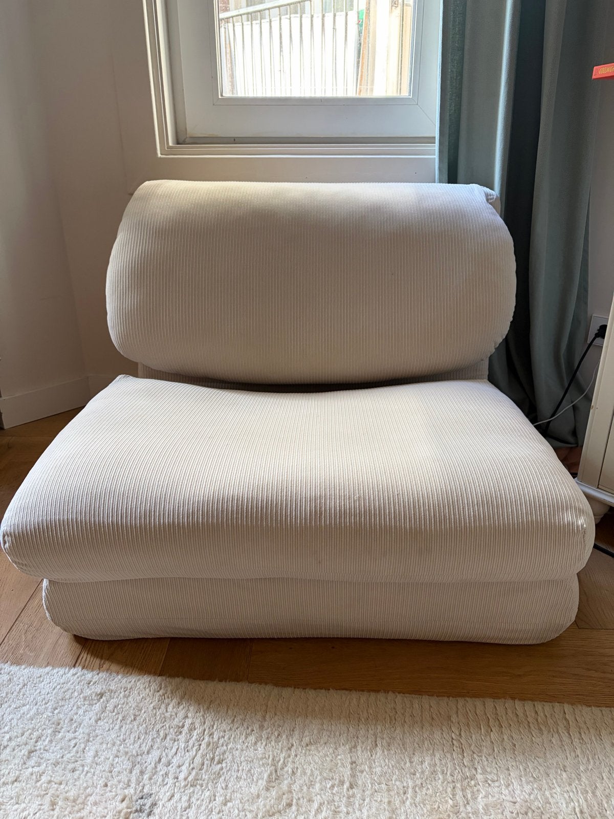 Zara Home logeerstoel / opklapbed, Wit, Ophalen of Verzenden, Zo goed als nieuw, Eén