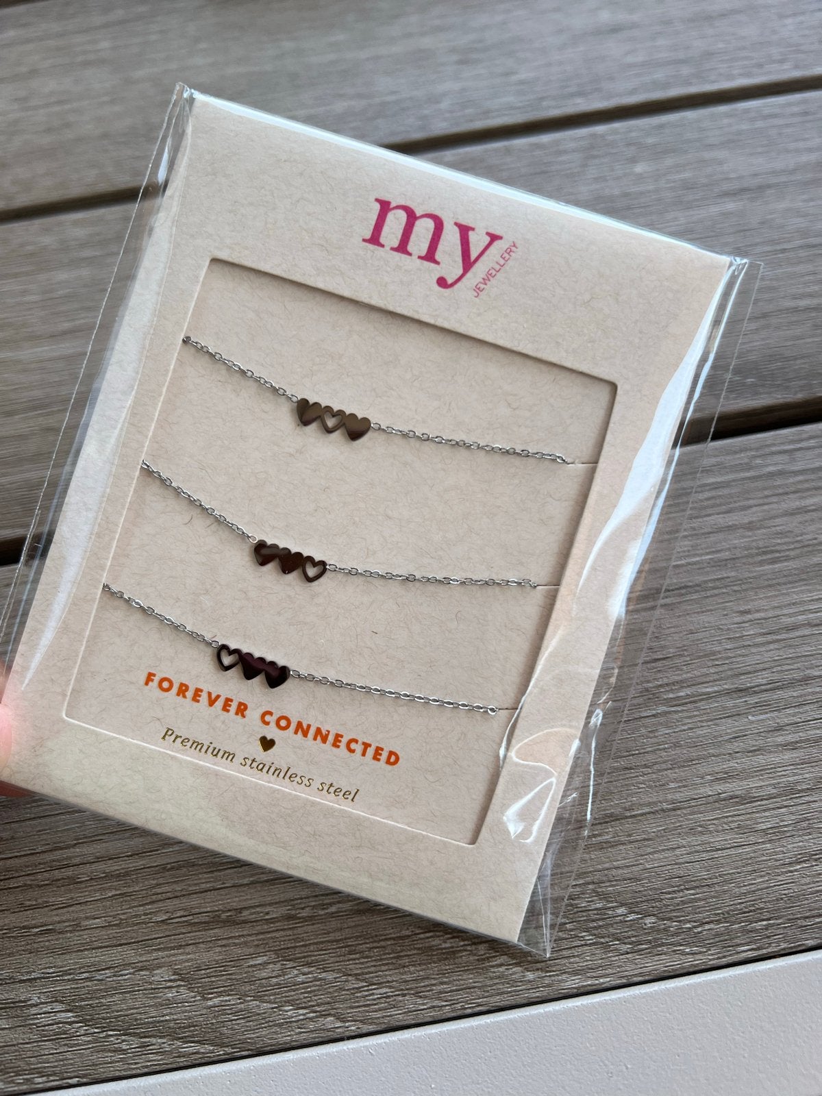 My Jewellery Moeder & Dochters Armband Set van 3 Zilver, Staal, Nieuw, Ophalen of Verzenden, Met bedels of kralen