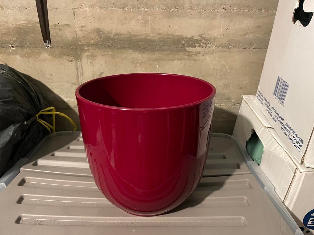 MICA Decorations Pot Tusca rood, Tuin en Terras, 25 tot 40 cm, Gebruikt, Rond, Binnen