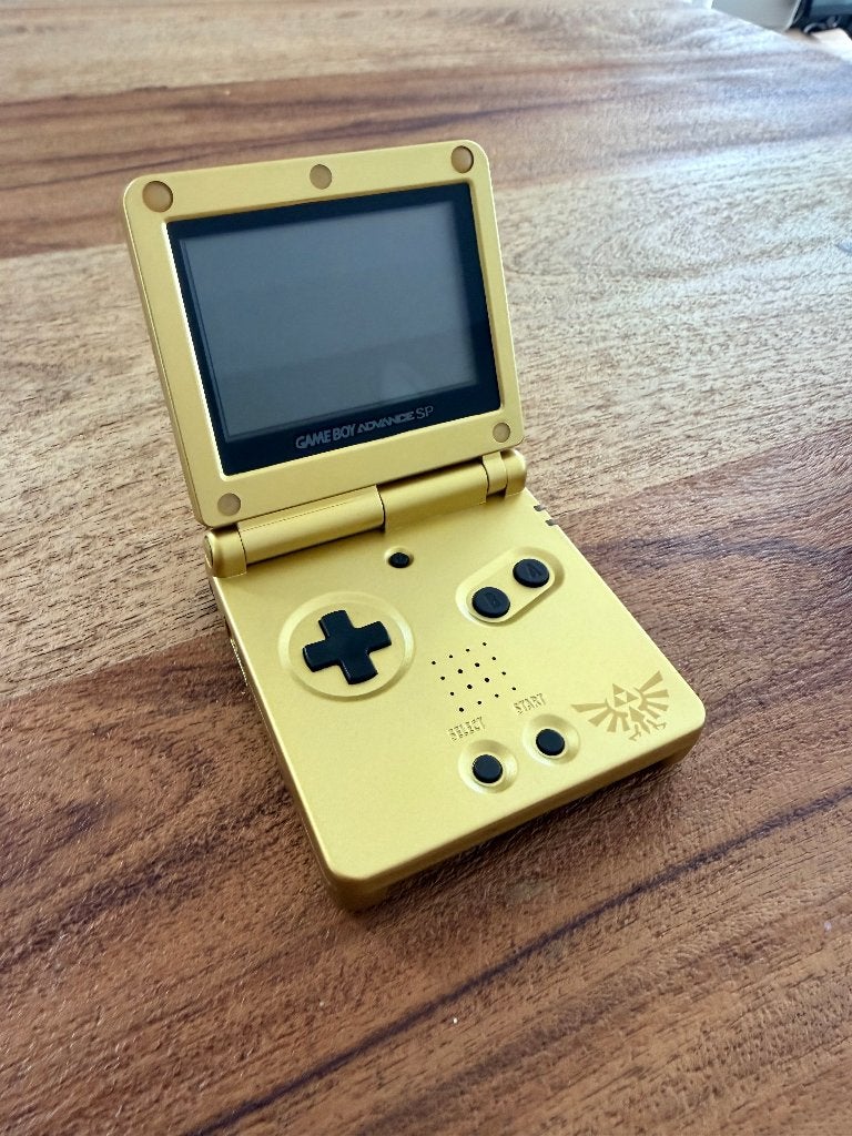 Nintendo Game Boy Advance SP AGS-101 Gold Zelda Edition, Spelcomputers en Games, Spelcomputers | Nintendo Game Boy, Ophalen of Verzenden