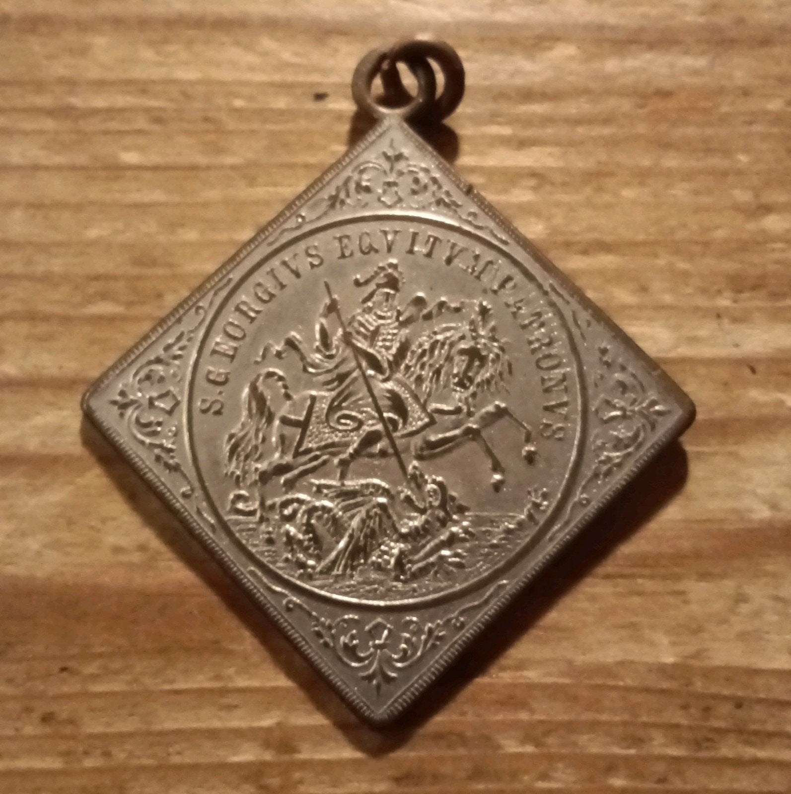 geluksbrenger st. George Sint Joris te paard anno 1820-1890, Ophalen of Verzenden, Overige materialen, Buitenland