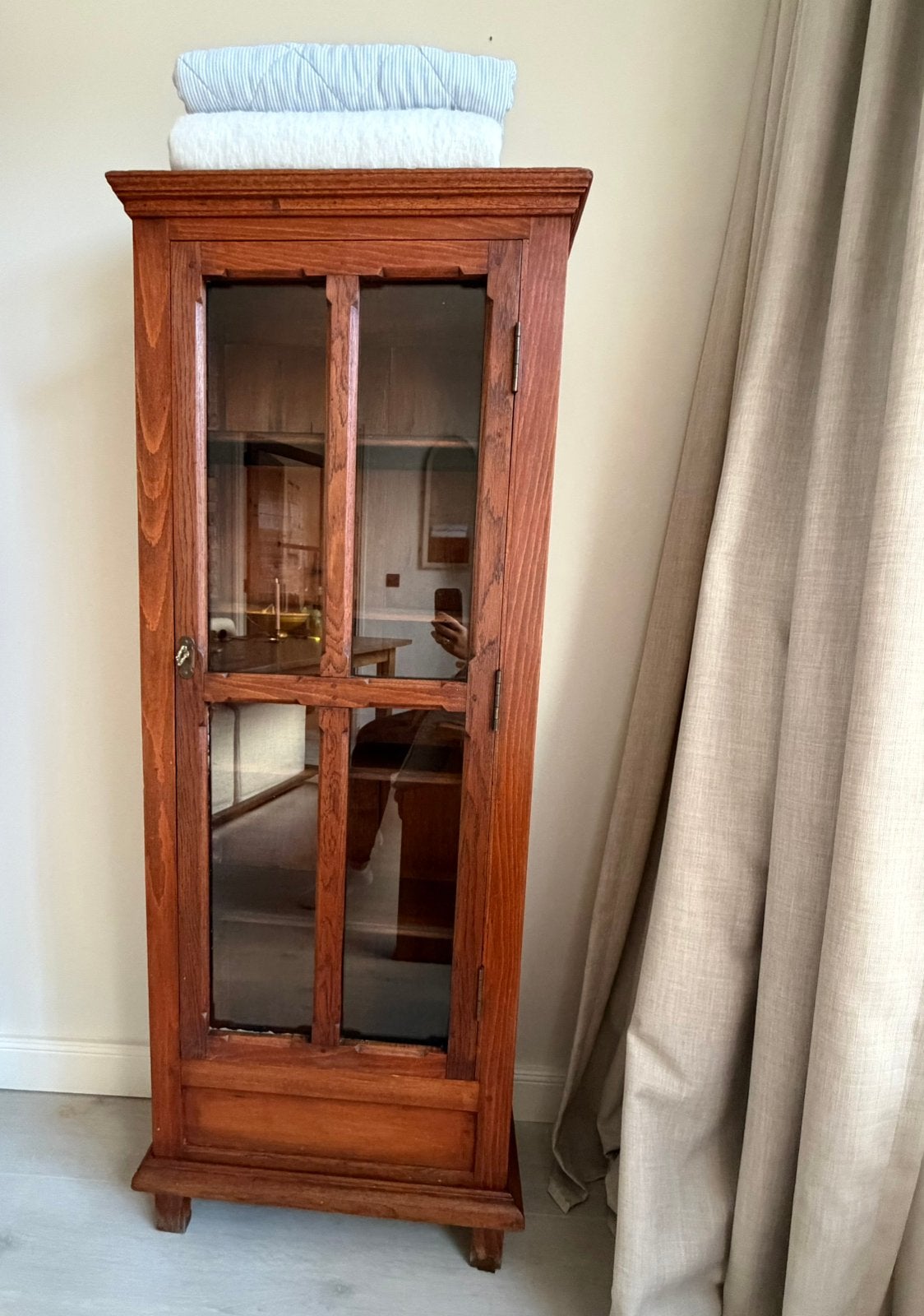 Antieke / Franse / Meidenkast / boekenkast / vitrine kast /, Ophalen, 25 tot 50 cm, 150 tot 200 cm
