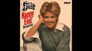 Single vinyl Gitte"Happy End/Du und Ich"uit 1976, 7 inch, Zo goed als nieuw, Pop, Overige typen