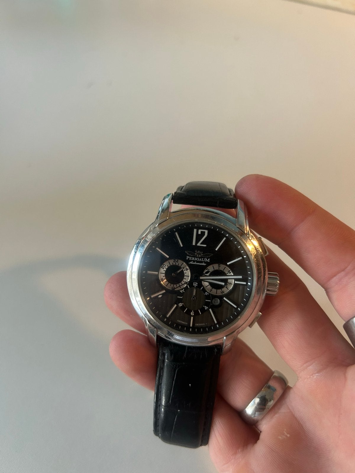 Perigaum horloge, Overige merken, Leer, Staal, Polshorloge