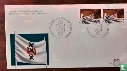 FDC E198 Universiteit Amsterdam 1982 onbeschreven 2 zegels, Postzegels en Munten, Postzegels | Eerstedagenveloppen, Ophalen of Verzenden