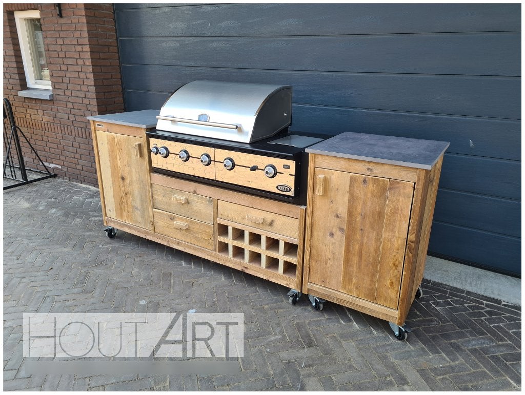 Buitenkeuken losse kast voor extra werkruimte!, Vrijstaand, Info@hout-art.nl, Nieuw, Ophalen of Verzenden