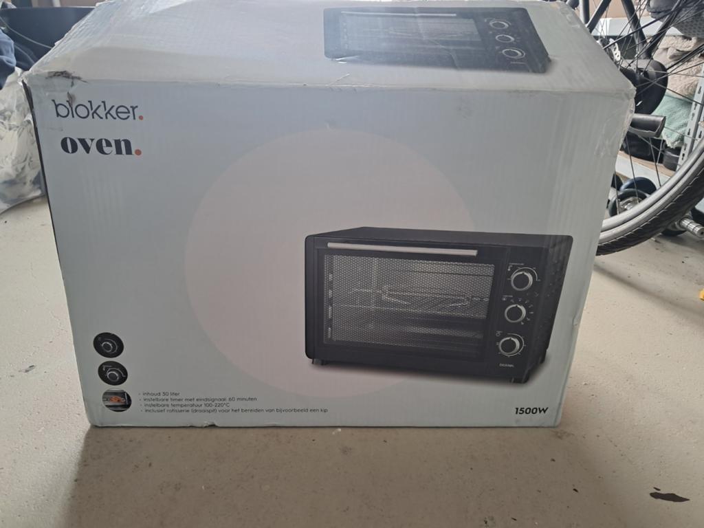 Blokker oven 30 liter nieuw, Witgoed en Apparatuur, Ovens, Ophalen, Minder dan 45 cm, Nieuw, Blokker