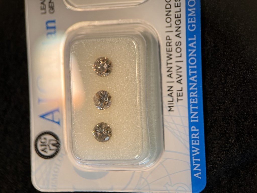 AIG Gecertificeerde Bruine Diamanten - 0.92 Cts (1401), Ophalen of Verzenden, Nieuw