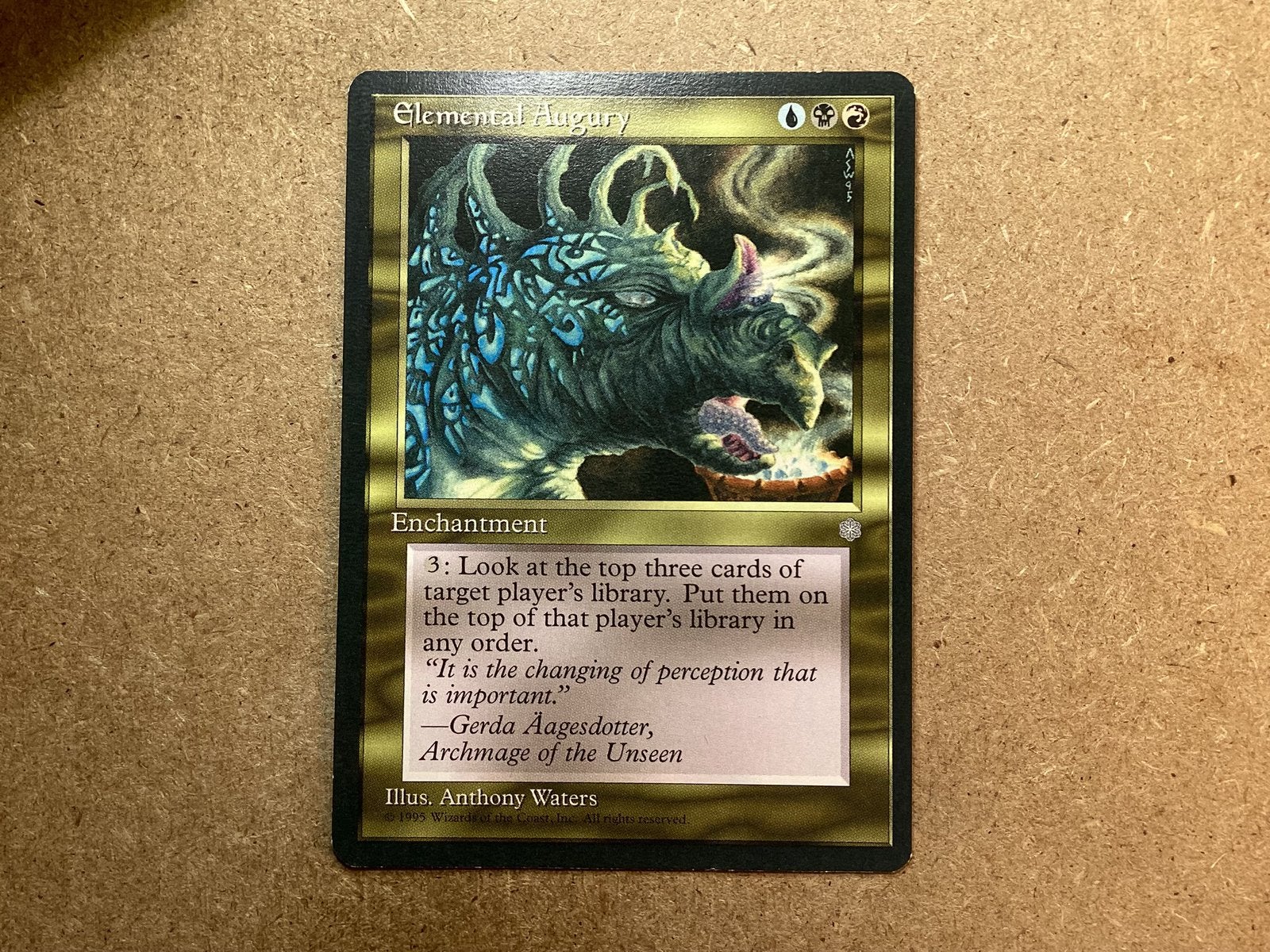 1x Elemental Augury (Excellent), Ophalen of Verzenden, Zo goed als nieuw, Losse kaart