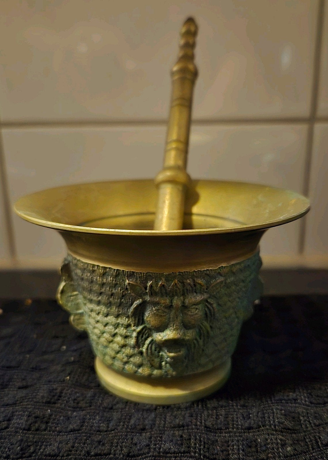 Antieke Bronzen Vijzel met Stamper - Decoratief, Ophalen of Verzenden