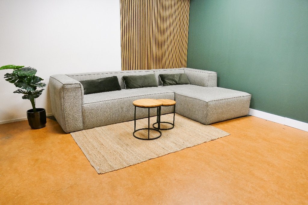 Foto 3 van Hoekbank Grijs Met Chaise Longue Woood Bean [Refurbished]