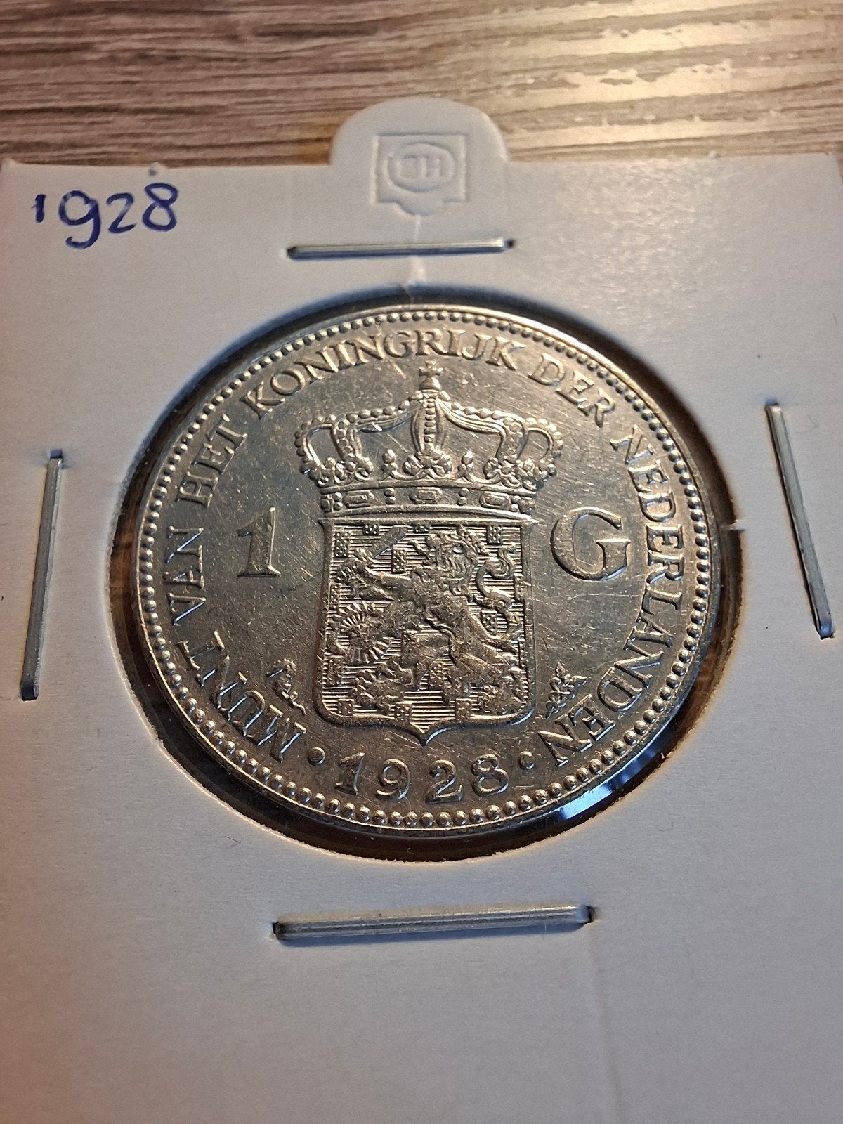 Gulden 1928 (1) | gave munt, Postzegels en Munten, 1 gulden, Zilver, Ophalen of Verzenden, Koningin Wilhelmina
