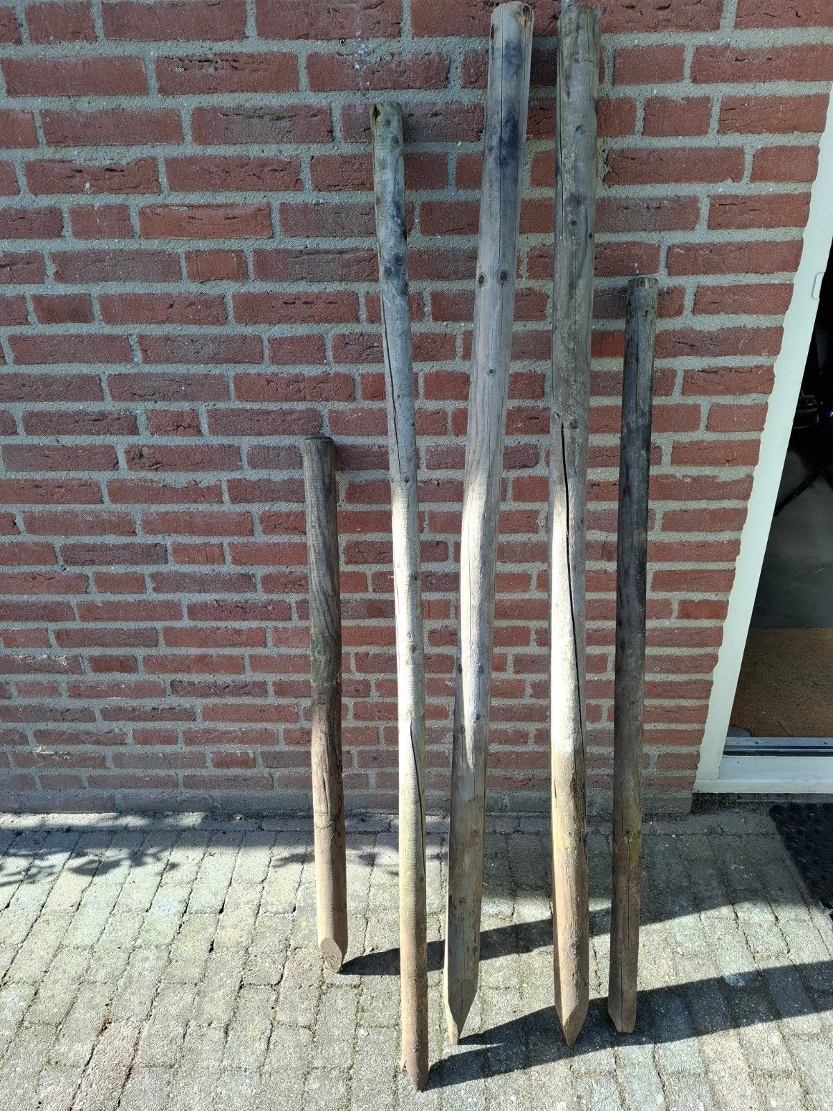 5 Tuinpalen geïmpregneerd, Ophalen, Gebruikt, Minder dan 180 cm, Palen