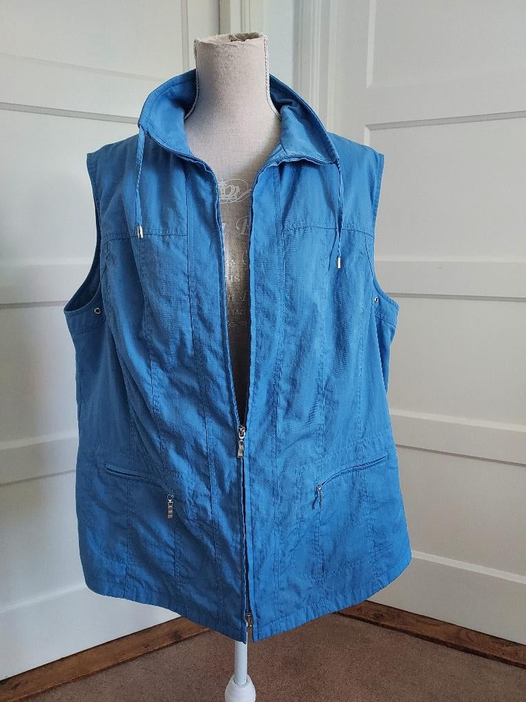 Mooie korenblauwe bodywarmer van FRANK WALDER maat 48, Frank walder, Maat 46/48 (XL) of groter, Zo goed als nieuw, Verzenden