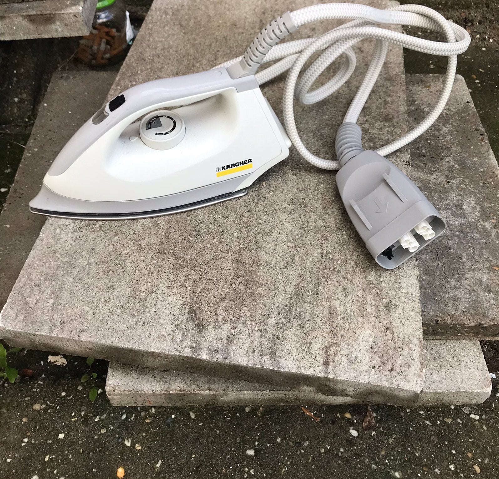 Stoom strijkijzer karcher + stoom stang, Ophalen of Verzenden, Gebruikt, Strijkijzer met snoer