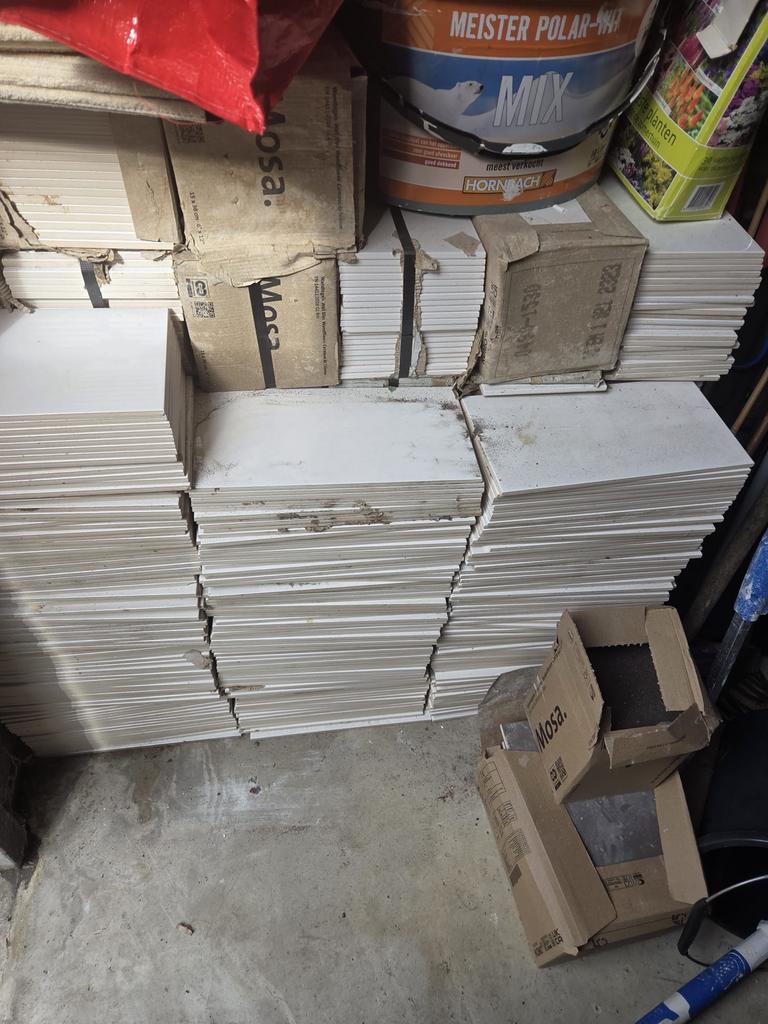 Witte tegels 15x30, Ophalen, Nieuw, Minder dan 20 cm, 20 tot 40 cm