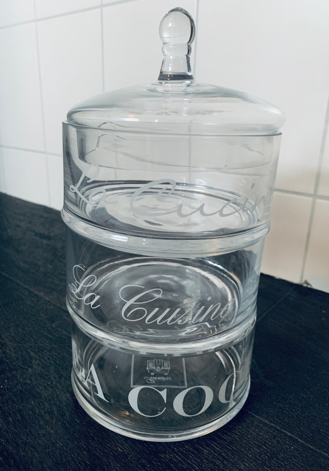 Riviera Maison etagere landelijk glas, Ophalen, Zo goed als nieuw