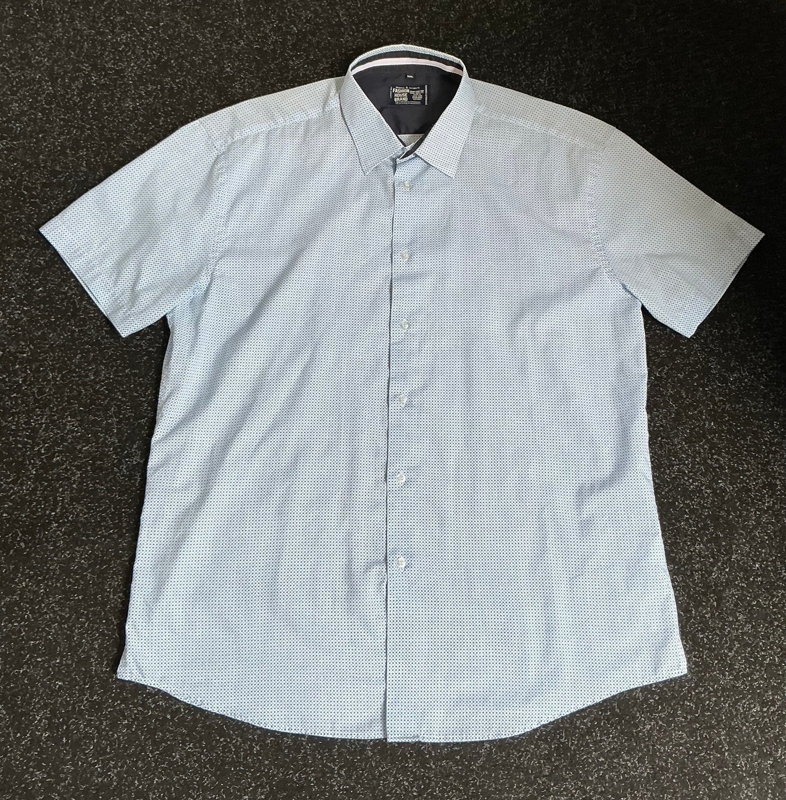 Overhemd xxl korte mouwen, Verzenden, Zo goed als nieuw, Blauw, Overige halswijdtes