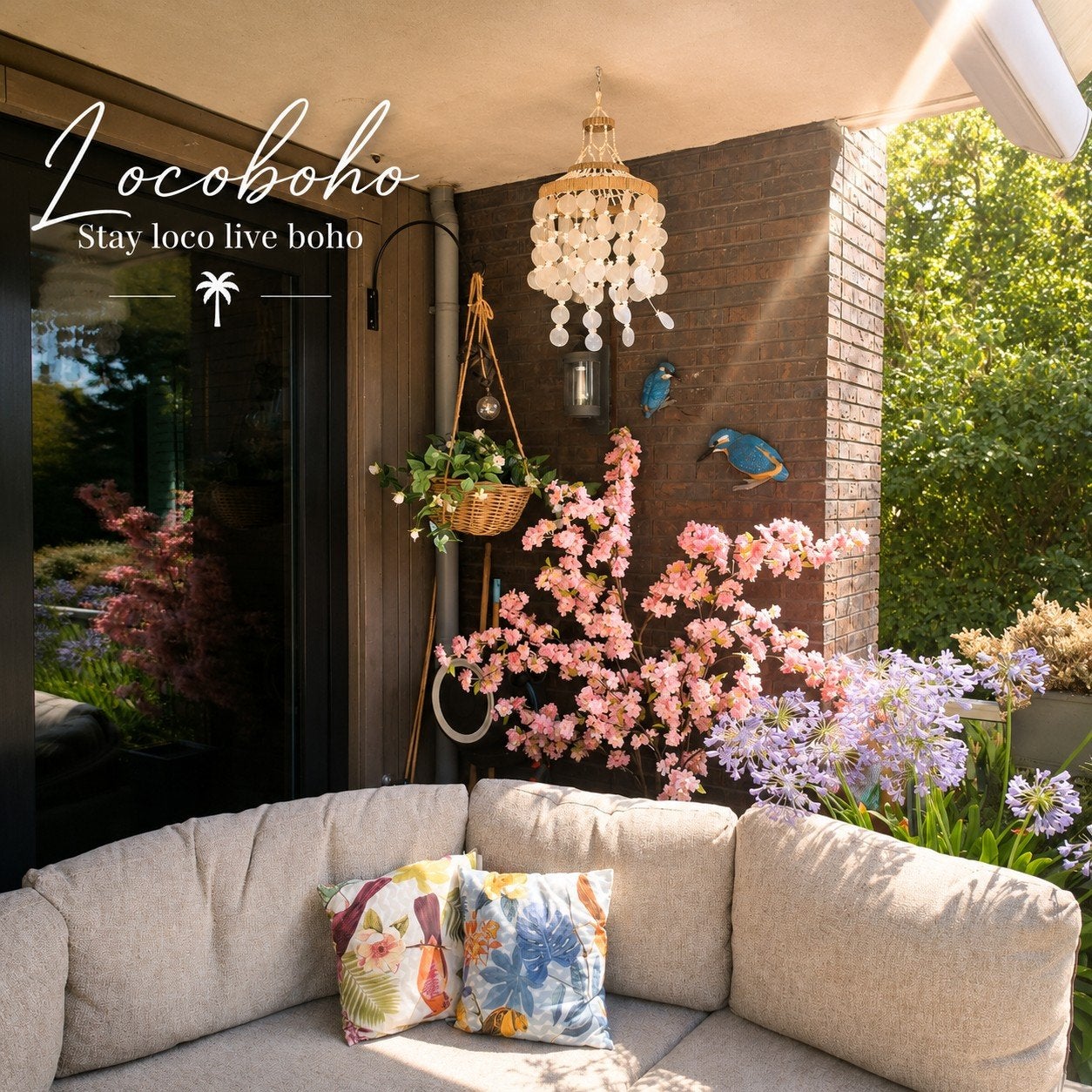 Grote Capiz Schelpenhanger - Boho & Ibiza Stijl, Boho, Nieuw, Ophalen of Verzenden, Natuurlijk materiaal