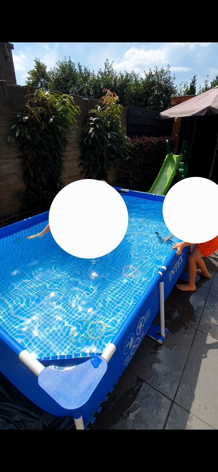 Intex zwembad 300x200 incl tegels,pomp en set spullen, Ophalen, Gebruikt, Minder dan 80 cm, Minder dan 200 cm