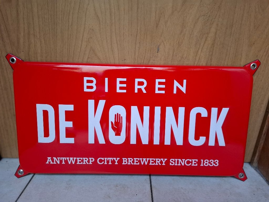 Emaillebord De Koninck, Verzamelen, Ophalen of Verzenden, Nieuw, Reclamebord, Plaat of Schild, De Koninck