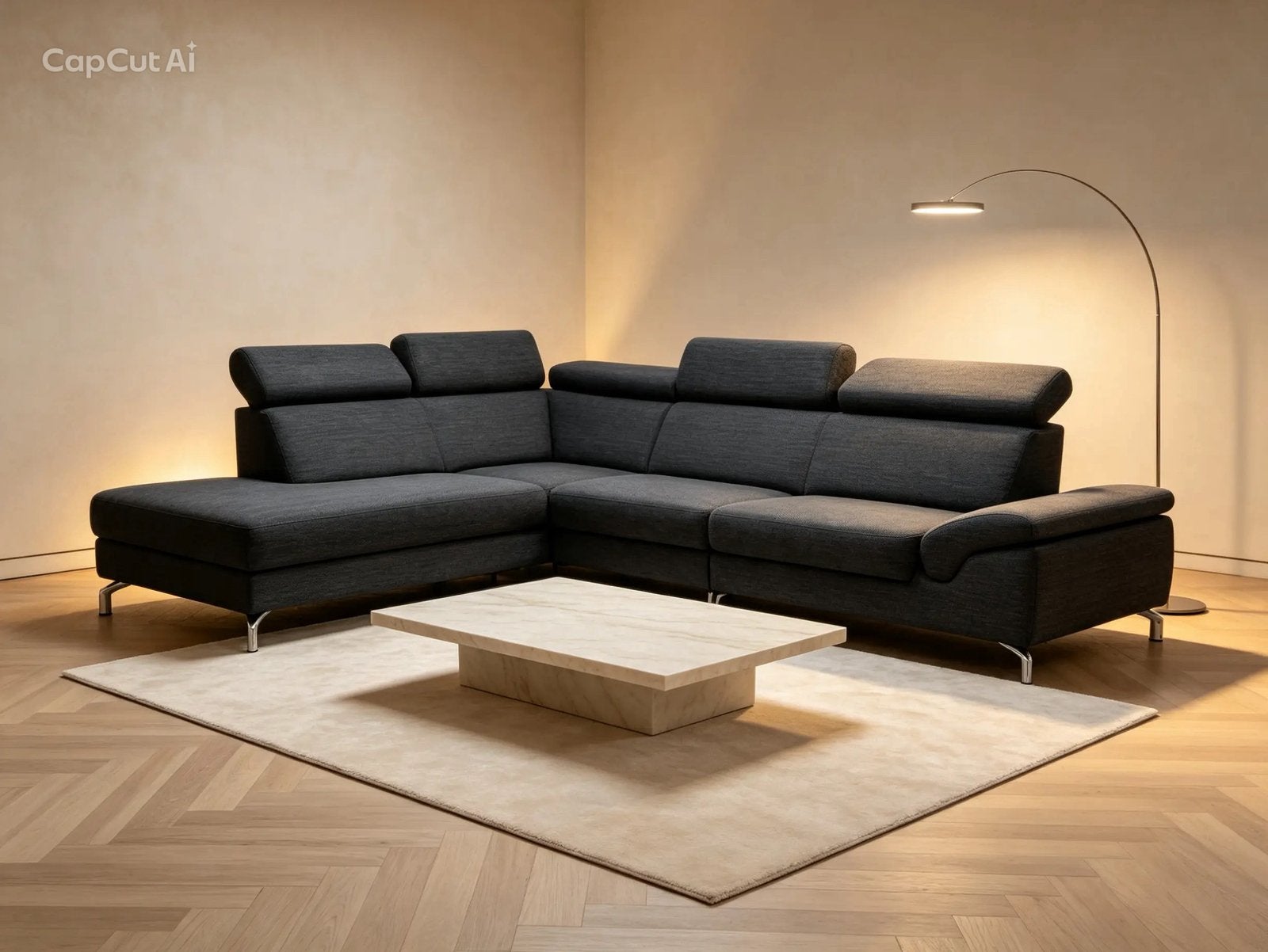 GRATIS LEVERING | MONTEL MODENA HOEKBANK ANTRACIET | ZGAN, 250 tot 300 cm, Hoekbank, Ophalen of Verzenden, Zo goed als nieuw