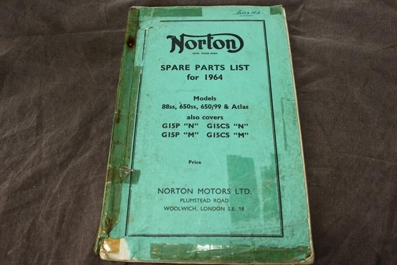 Norton models 88 650 99 Atlas 1964 motorcycle parts list, Motoren, Ophalen of Verzenden, Overige merken