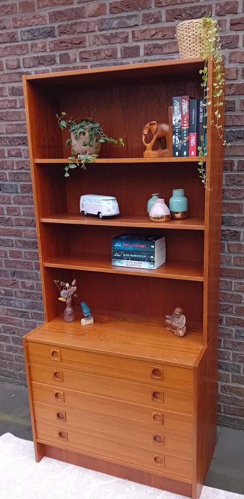 Vintage retro Deense boekenkast jaren '60, Ophalen, Huis en Inrichting