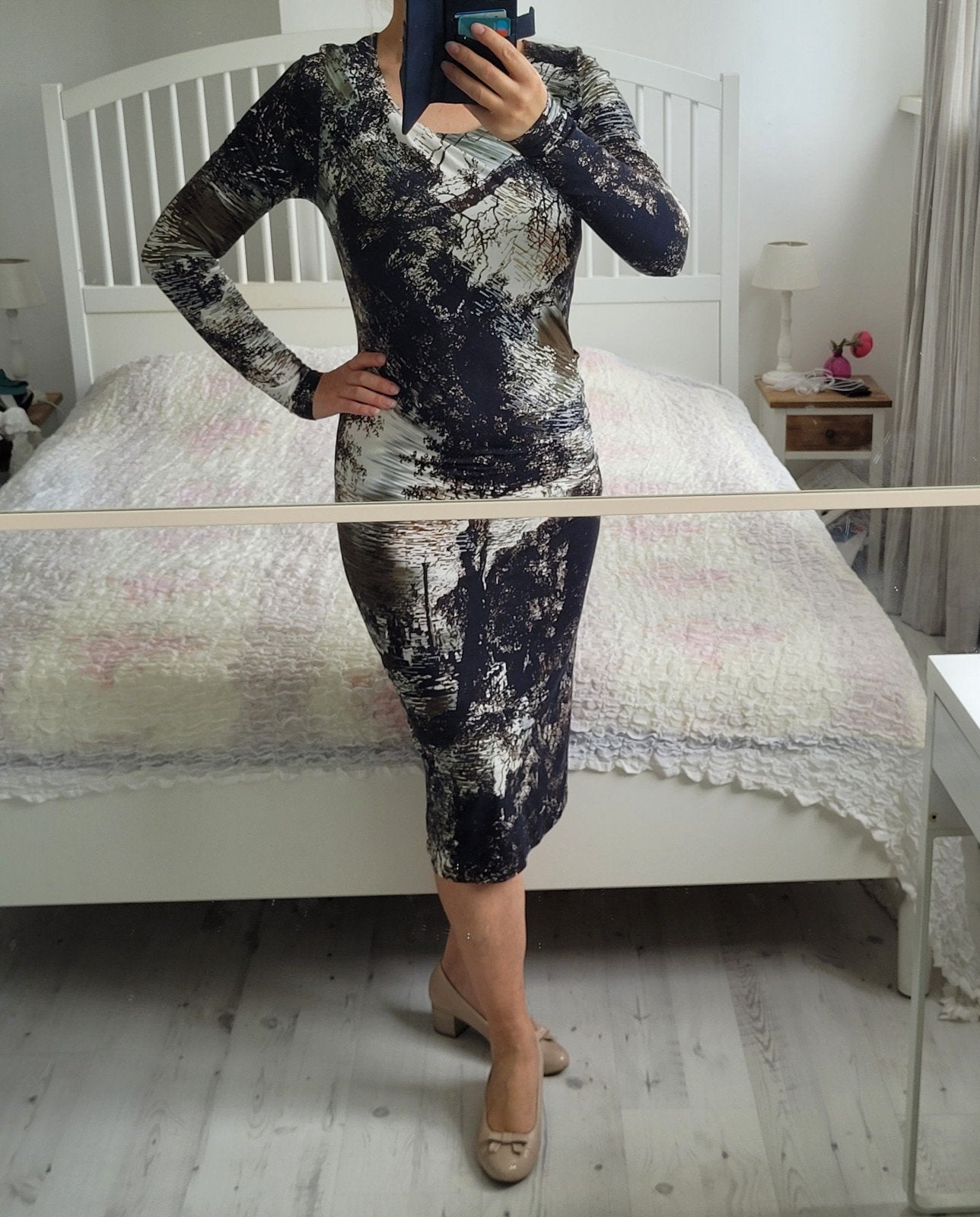 Studio Anneloes jurk maat M met print bodycon travel stof, Kleding | Dames, Jurken, Maat 38/40 (M), Studio Anneloes, Bruin, Ophalen of Verzenden