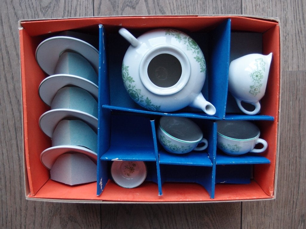 Mooi DE kinder thee servies originele doos 1975 - 1980, Ophalen of Verzenden