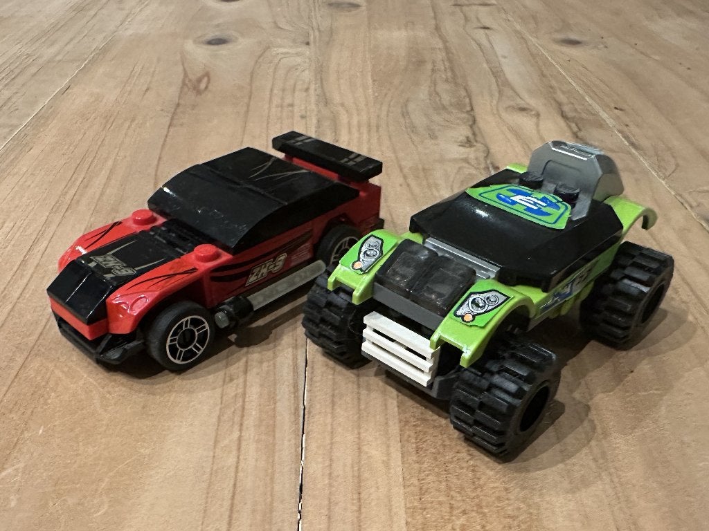 2x Lego Racers autos, Zx turbo 8150 en Fat Trax 8663, Ophalen of Verzenden