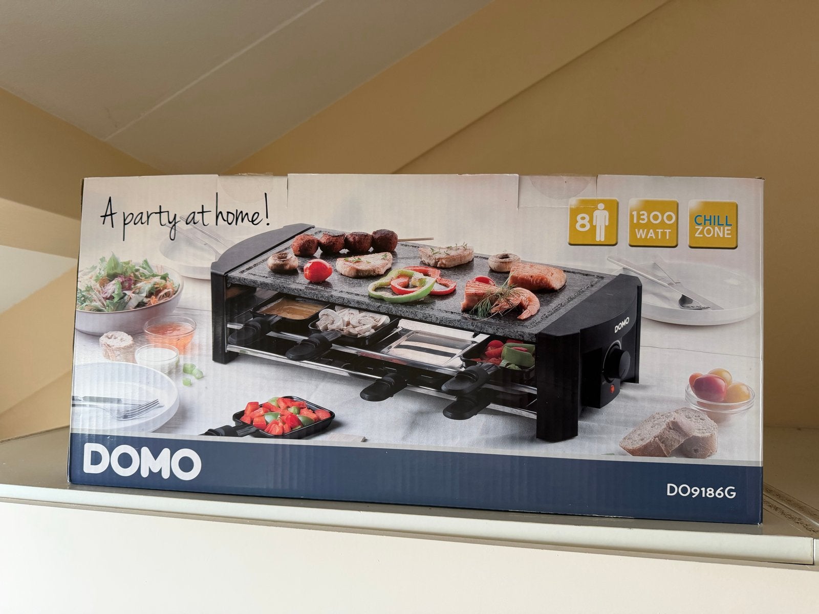 Domo Steen-grill raclette DO9186G - Nieuw in doos, Ophalen, Nieuw