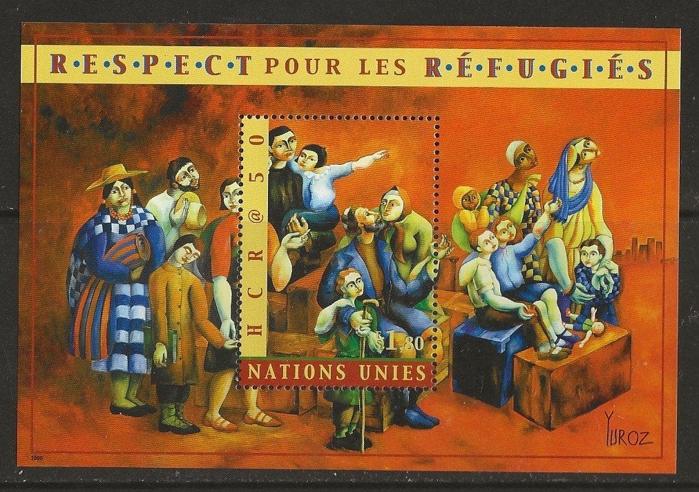 Verenigde Naties 27, vluchtelingen, Verzenden, Gestempeld, Noord-Amerika