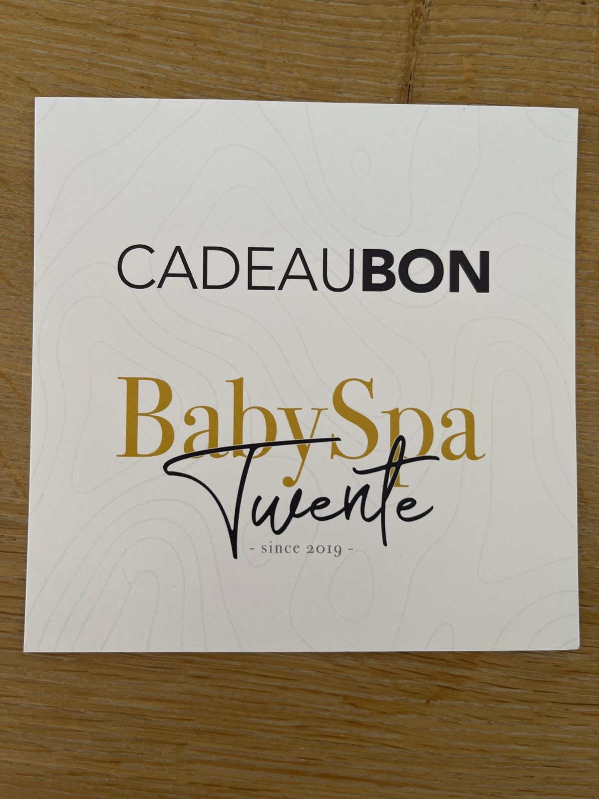 Cadeaubon voor babyspa Twente (Enter), Eén persoon, Cadeaubon